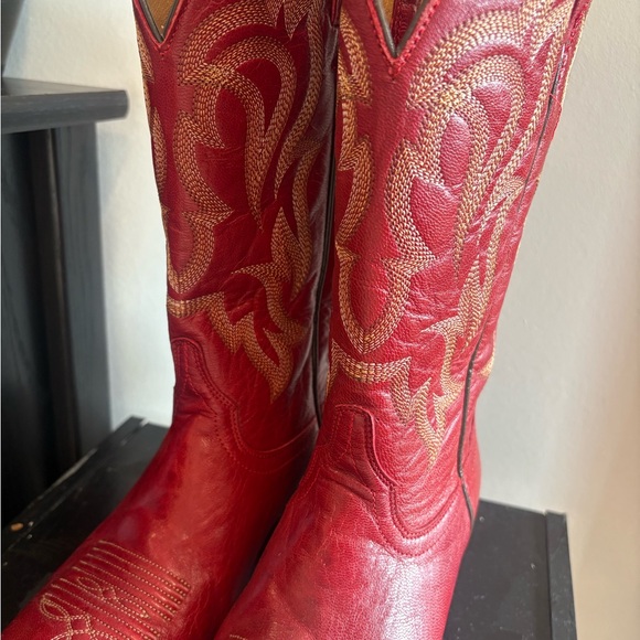 Shyanne Red Leather Lucille Boots - Picture 3 of 5